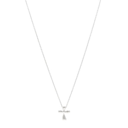 Tiffany Platinum 12mm Elsa Peretti Cross Pendant Necklace 1 of 5