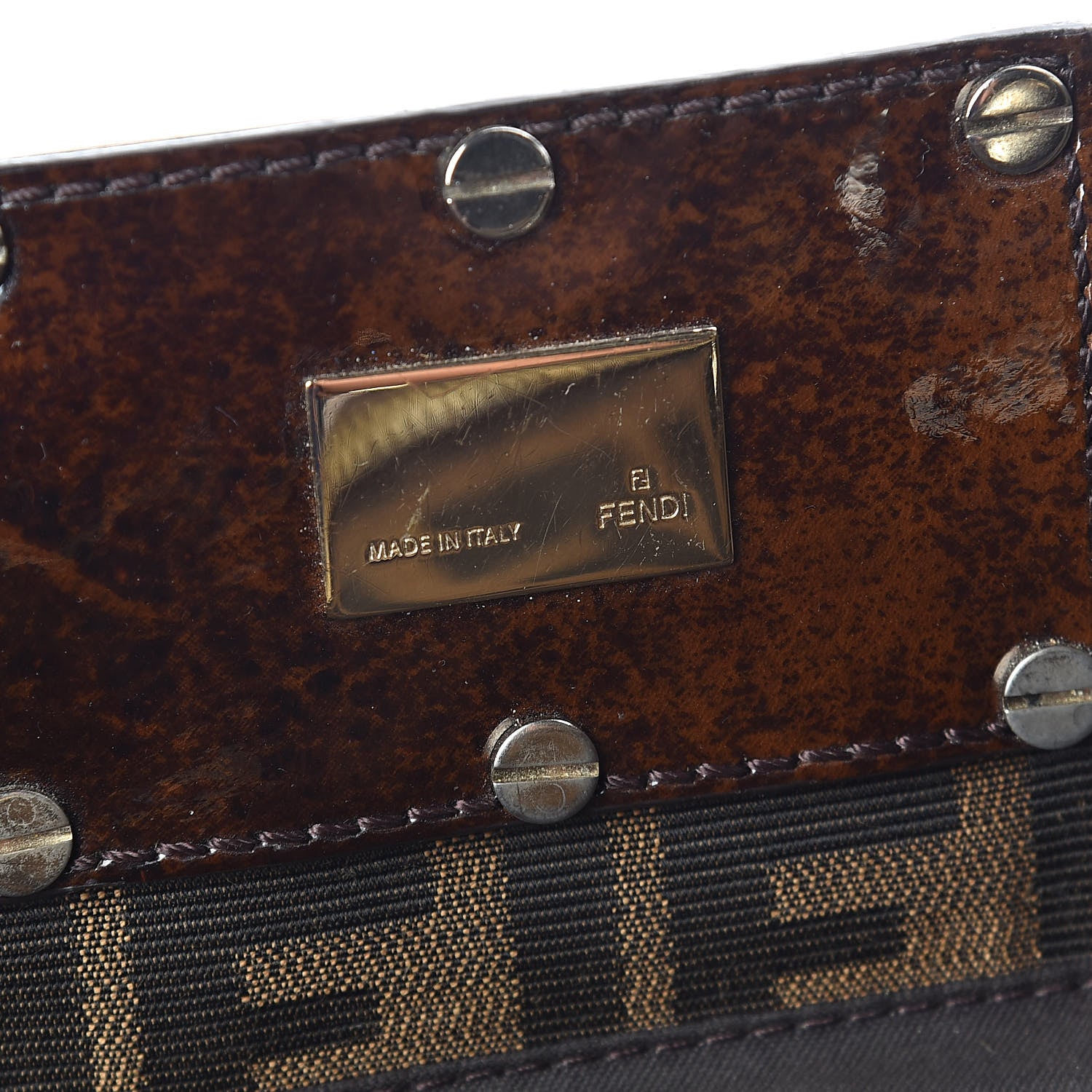 Fendi Zucca Mia Tote Tobacco 6 of 10
