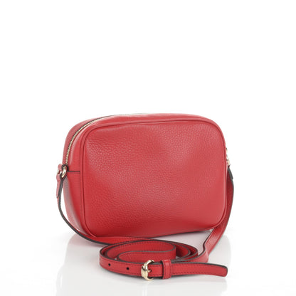 Gucci Pebbled Calfskin Small Soho Disco Bag Tabasco Red 3 of 7