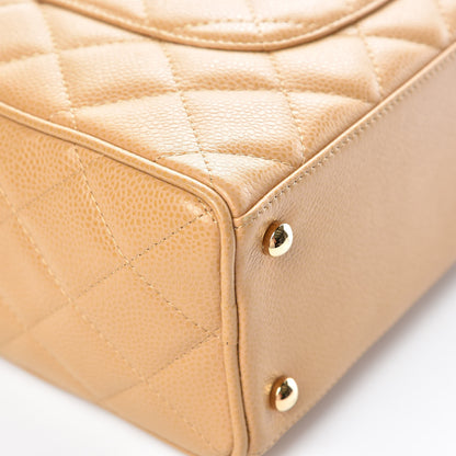 Chanel Caviar Quilted Small Bowler Beige 10 of 16