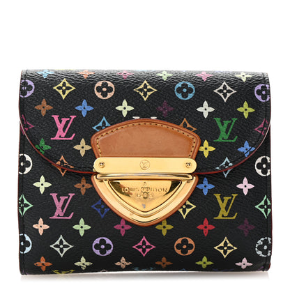 Louis Vuitton Monogram Multicolor Joey Wallet Black Grenade 1 of 6