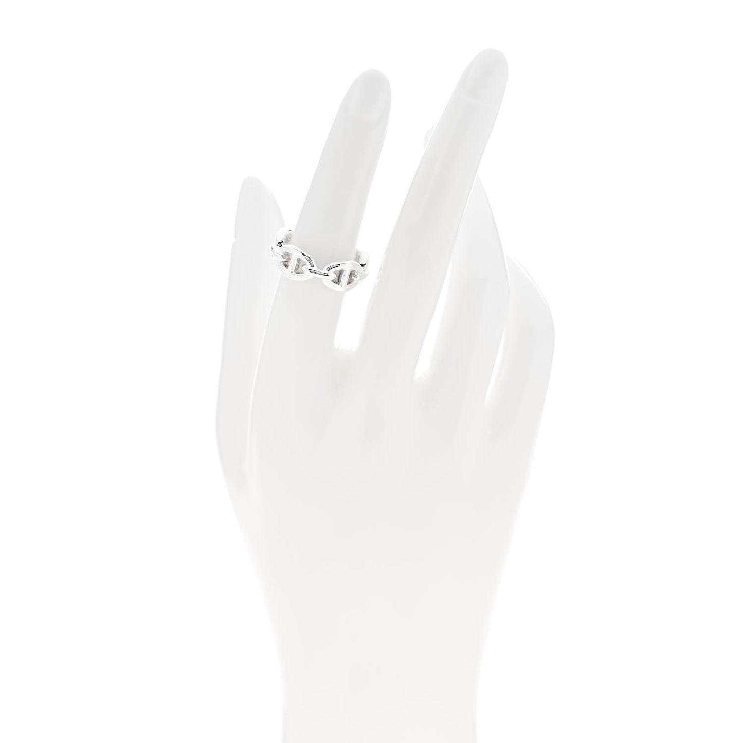 Sterling Silver PM Chaine d'Ancre Enchainee Band Ring 52 6