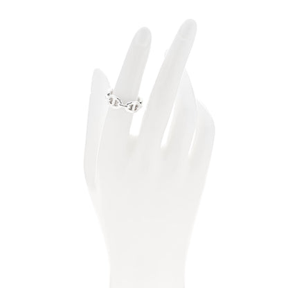 Hermes Sterling Silver PM Chaine d'Ancre Enchainee Band Ring 52 6 2 of 7