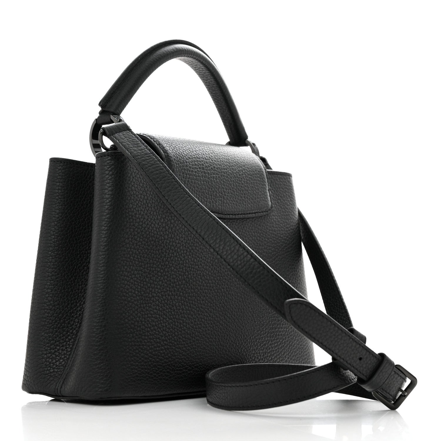 Louis Vuitton Taurillon Capucines BB Black 3 of 9