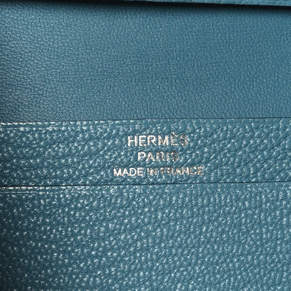 Hermes Chevre Mysore Bearn Card Holder Wallet New Bleu Jean 8 of 9