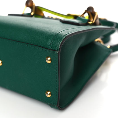 Gucci Wonka Grain Calfskin Mini Diana Tote Bag Green Yellow Fluo 10 of 12