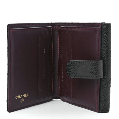 Chanel Caviar Quilted Compact French Flap Wallet Black 6 of 14