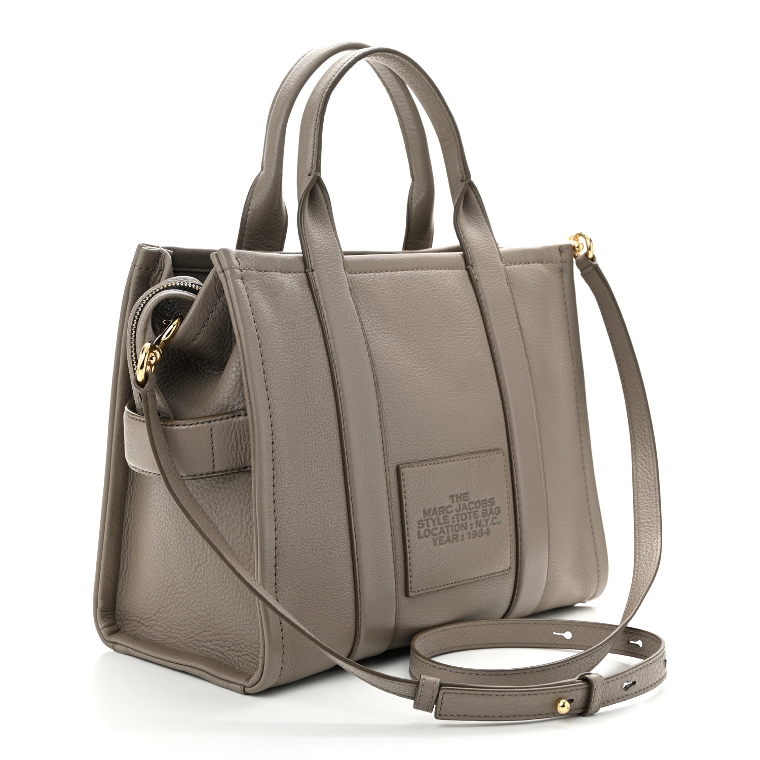 Marc Jacobs Grained Calfskin Medium The Tote Bag Cement 3 of 11