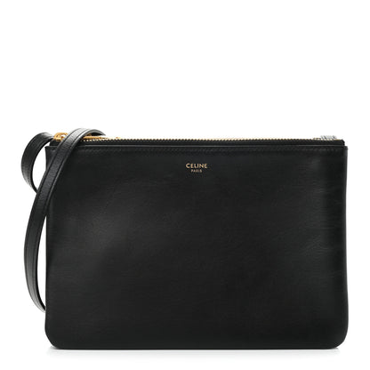 Celine Lambskin Small Trio Crossbody Bag Black 1 of 10