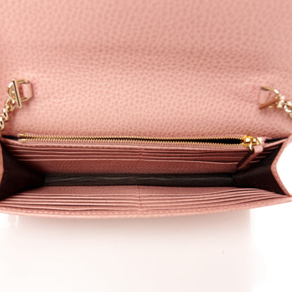 Gucci Dollar Calfskin Interlocking G Chain Wallet Soft Pink 5 of 10