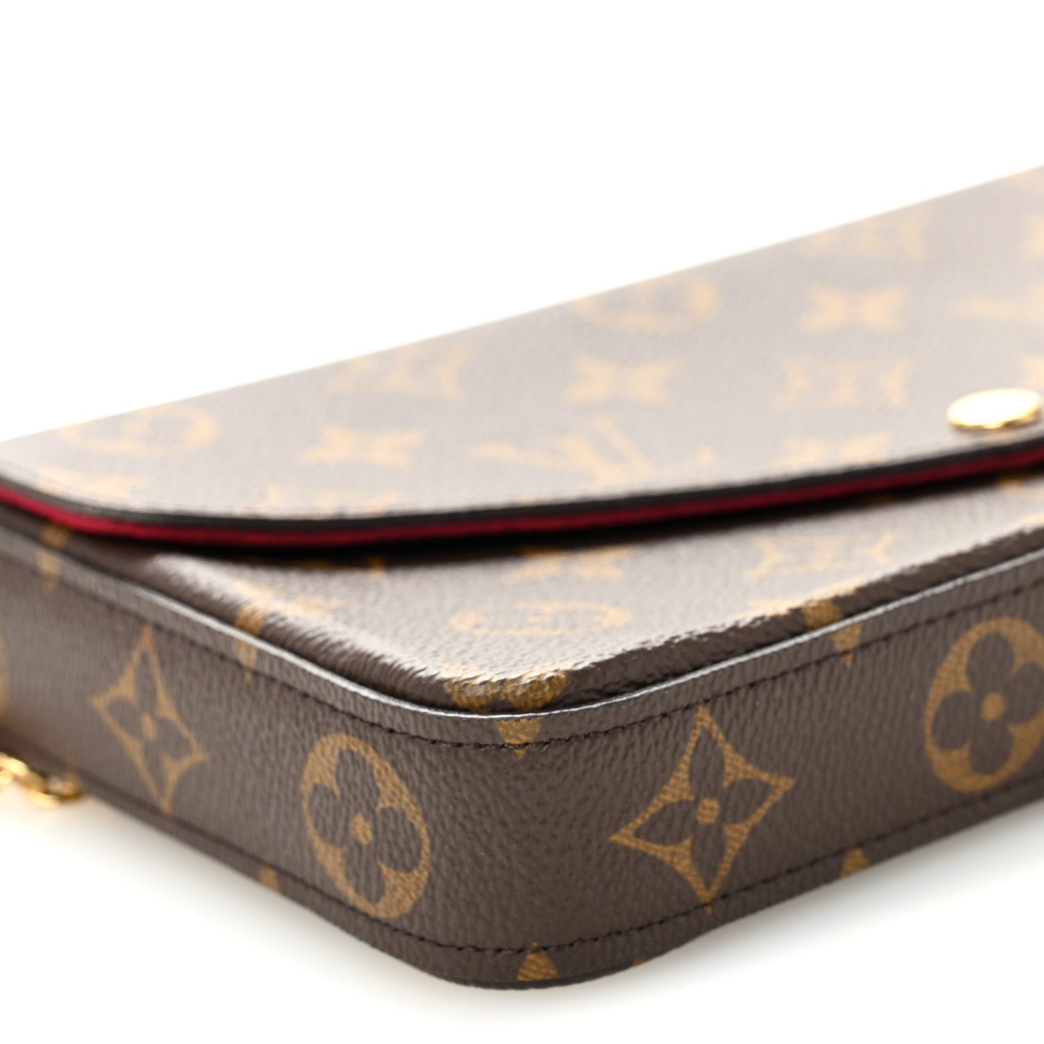 Louis Vuitton Monogram Pochette Felicie Chain Wallet Fuchsia 8 of 9
