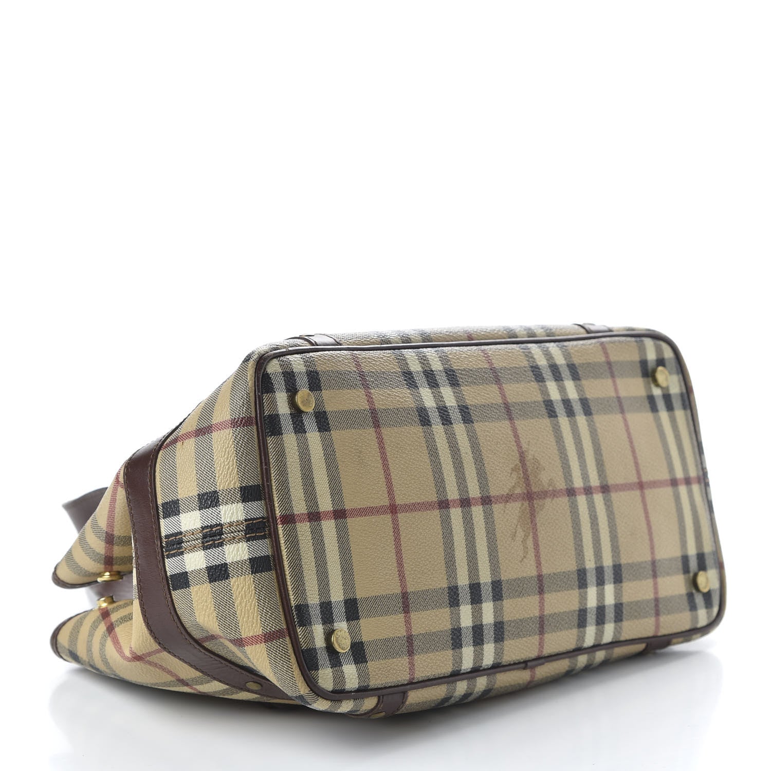Burberry Haymarket Check Buckle Satchel Chocolate 4 of 10