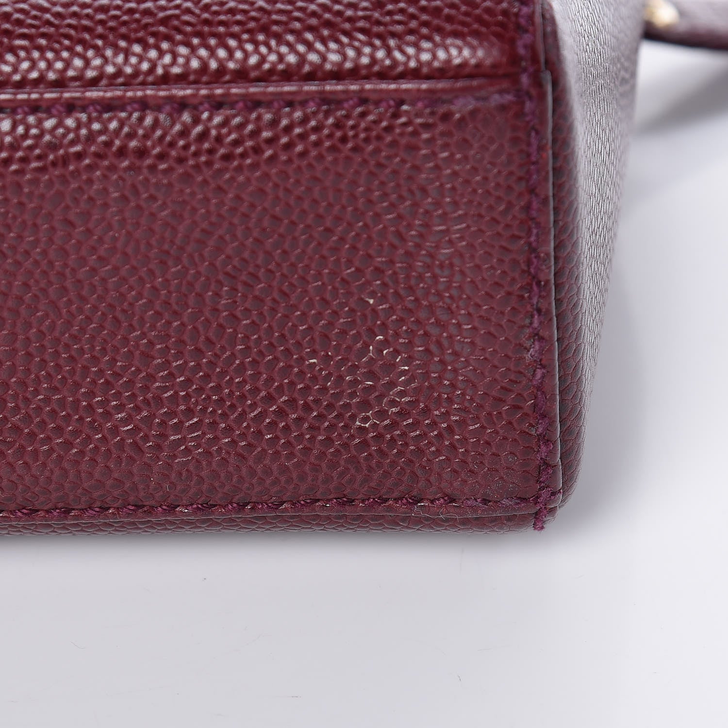 Chanel Caviar Chocolate Bar Quilted Shoulder Bag Burgundy 8 of 15