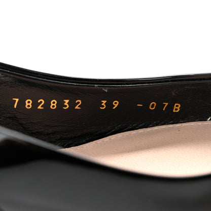 Gucci Patent Signoria 35mm Slingback Pumps 39 Black 8 of 11