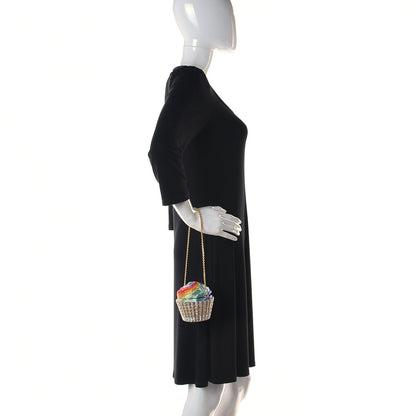 Judith Leiber Crystal Cupcake Minaudiere Clutch Gold Multicolor 2 of 11