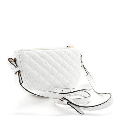 Versace Nappa Quilted La Medusa Half Moon Crossbody White 2 of 9