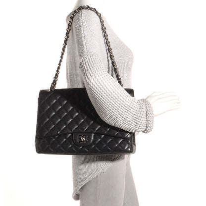 Chanel Caviar Maxi Single Flap Black 2 of 8