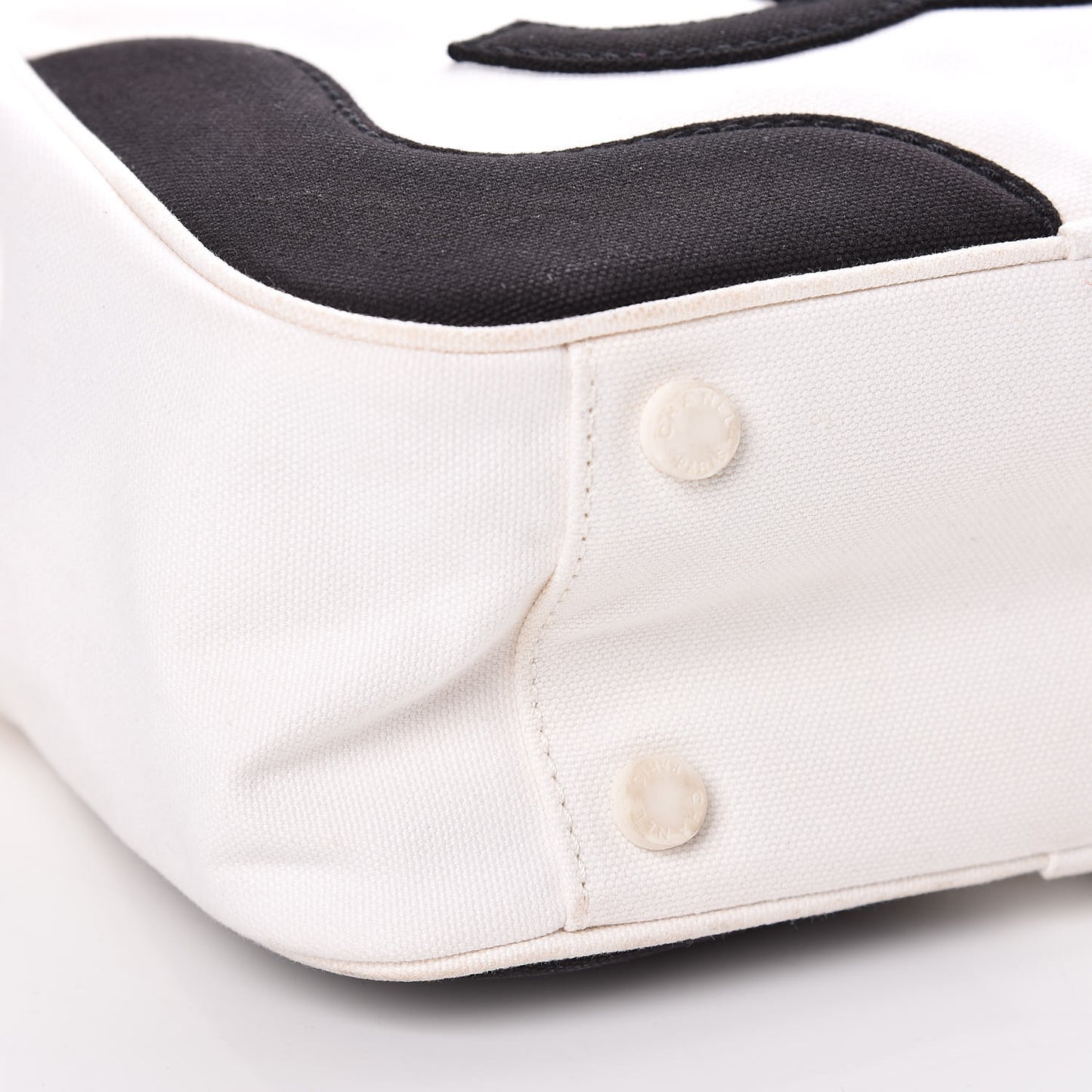 Canvas CC Handbag Black White
