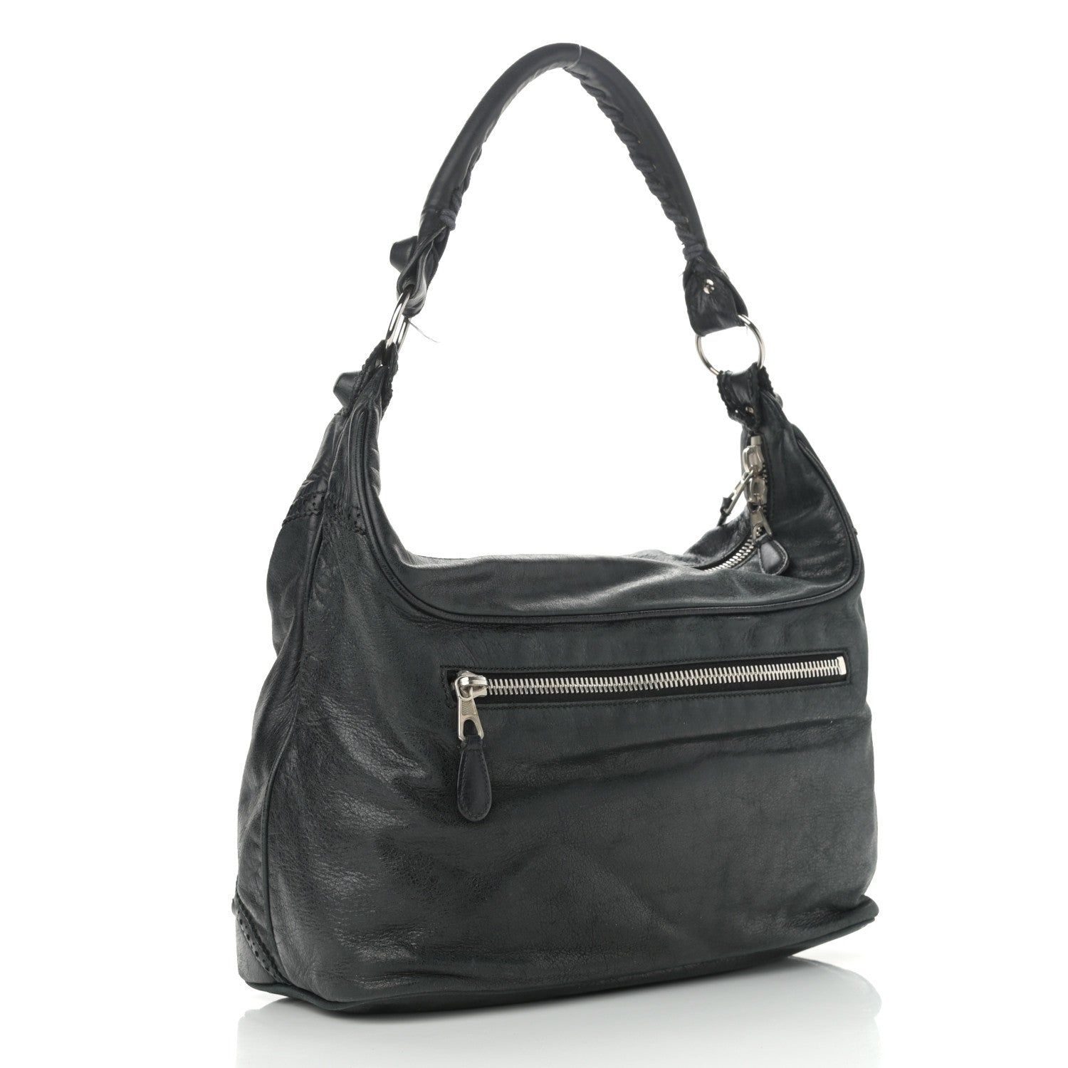Balenciaga Agneau Giant Brogues Hardware Club Hobo Black 3 of 15