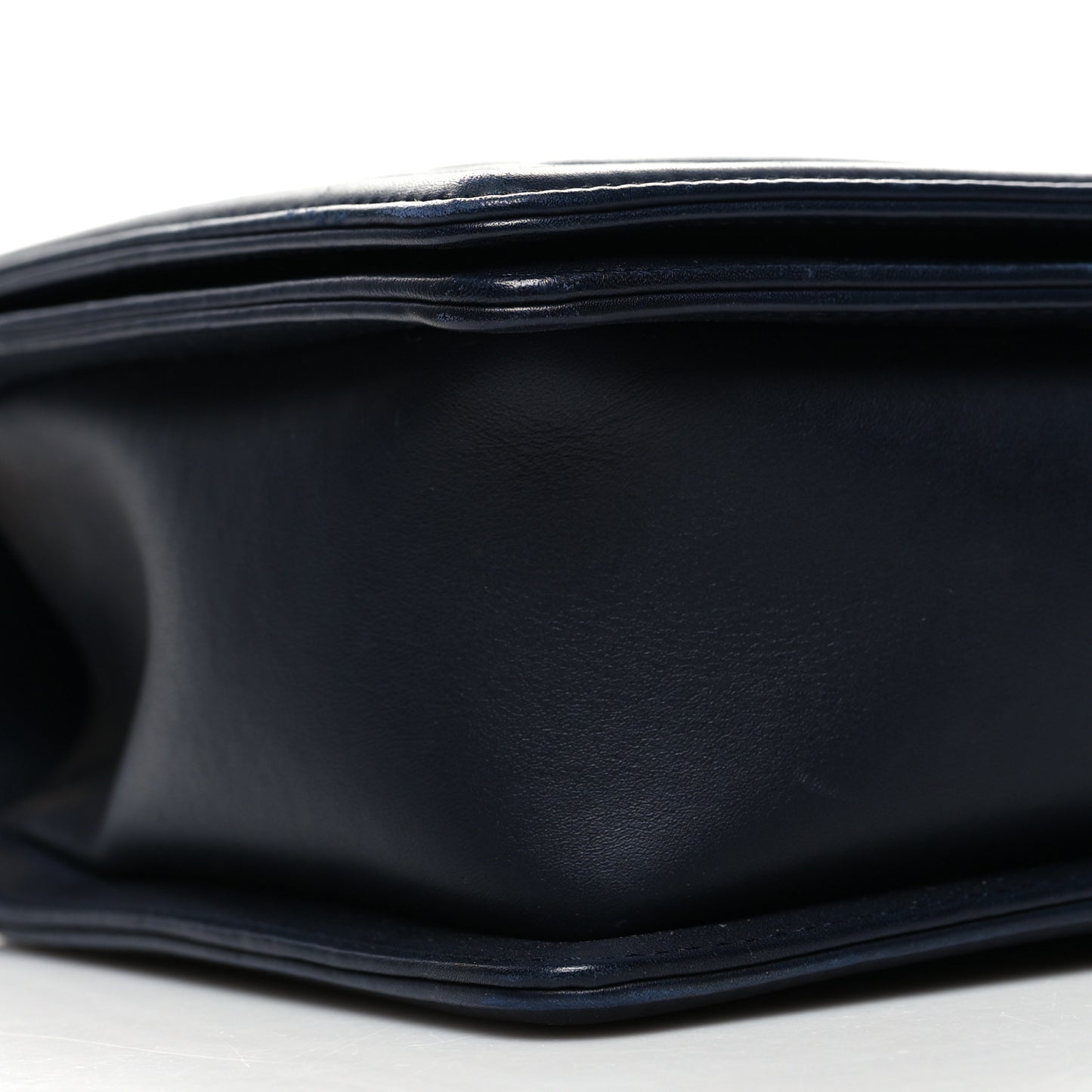 Calfskin Caviar Suede Chevron New Medium Boy Flap Navy