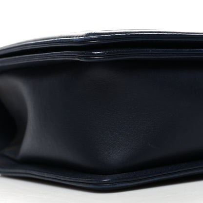 Chanel Calfskin Caviar Suede Chevron New Medium Boy Flap Navy 9 of 11