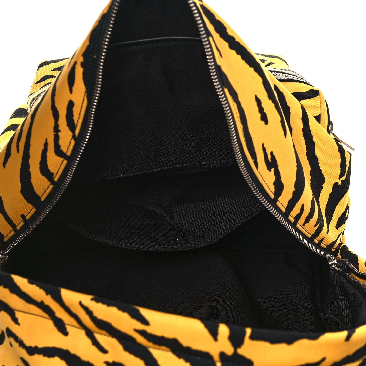 Saint Laurent Canvas Zebra Print City Backpack Yellow Black 5 of 13
