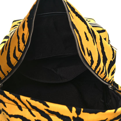 Saint Laurent Canvas Zebra Print City Backpack Yellow Black 5 of 13