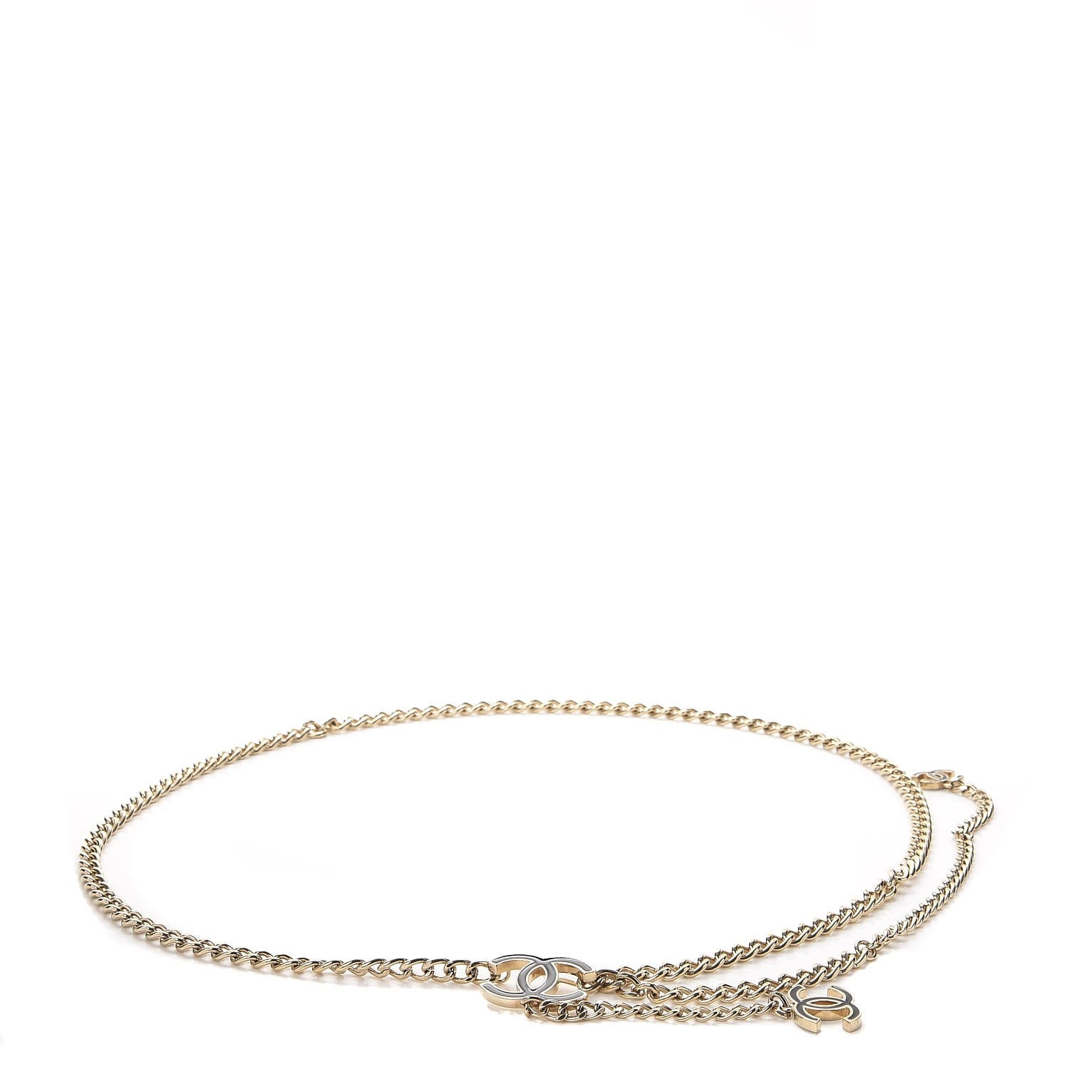 Chanel Enamel CC Ceinture Fantai Adjustable Belt Gold Black 1 of 7