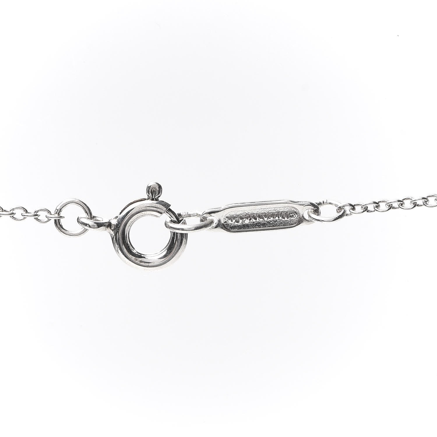 Tiffany Sterling Silver Large Atlas Open Pendant Necklace 5 of 6