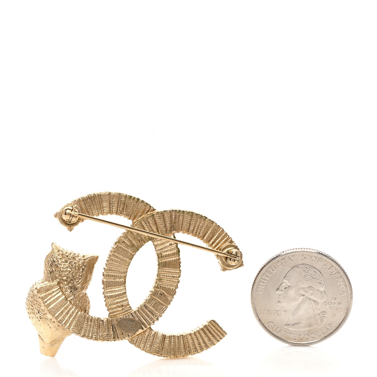 Chanel CC Owl Brooch Gold Black 2 of 4