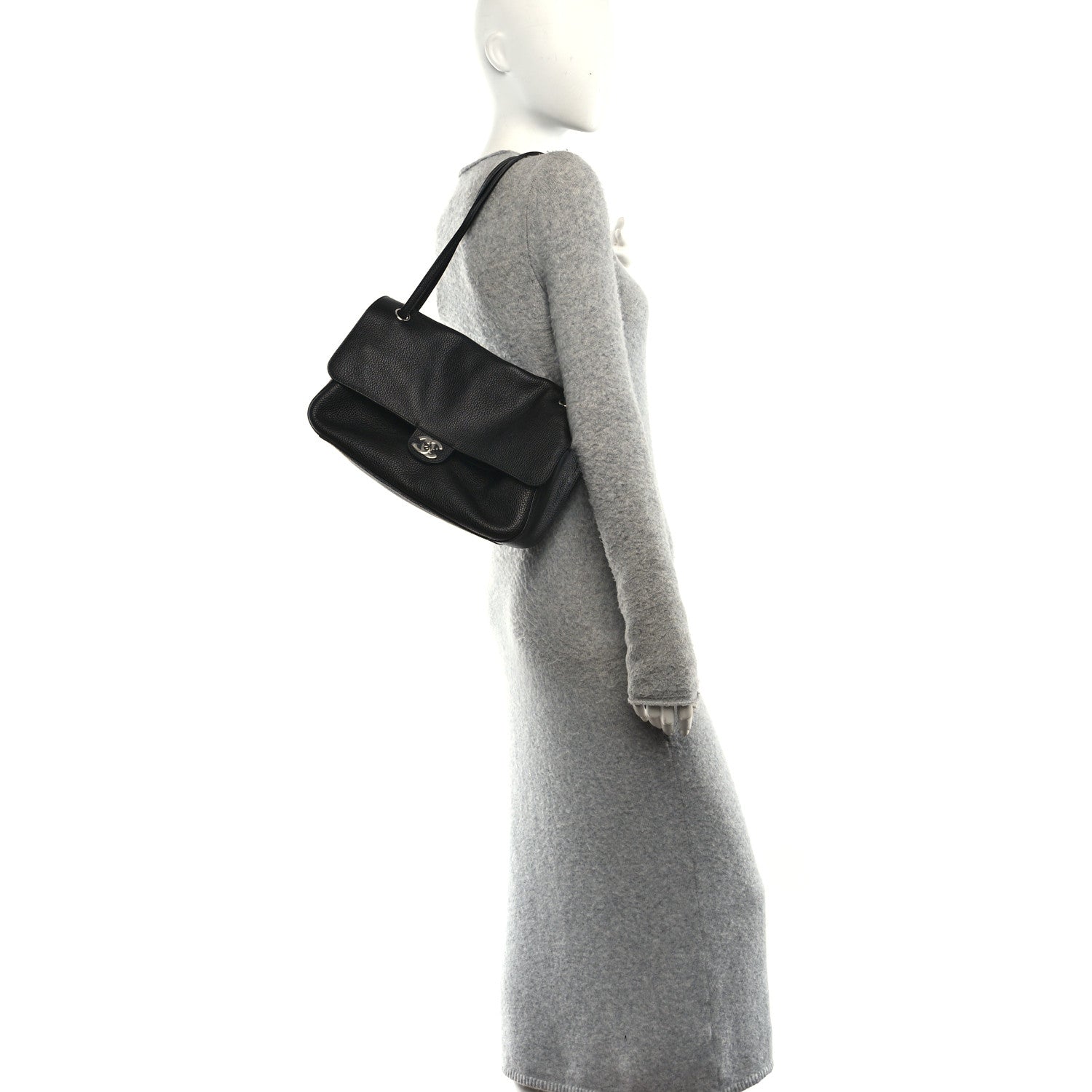 Chanel Grained Calfskin Small Souplissimo Maxi Flap Black 2 of 10