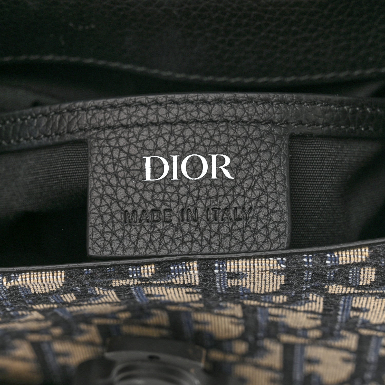Christian Dior HOMME Oblique Calfskin Mens Mini Saddle Backpack Navy Blue 6 of 11