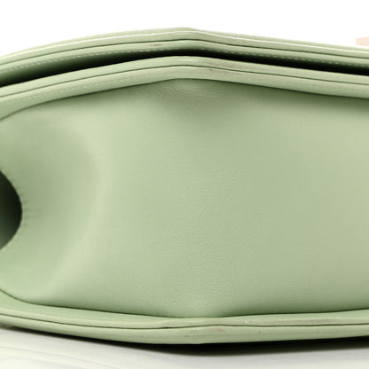 Chanel Calfskin Chevron Quilted Medium Boy Flap Green 9 of 12