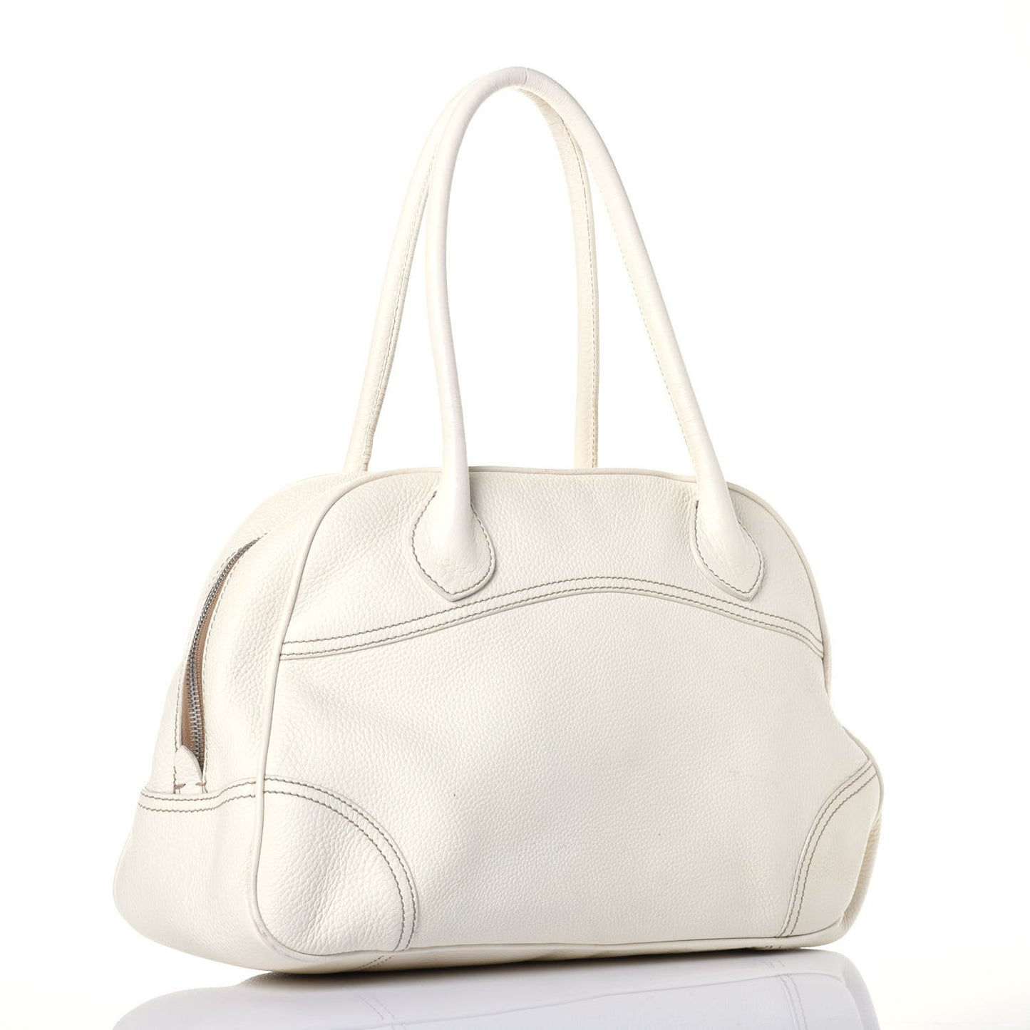 Vitello Phenix Bowling Bag White