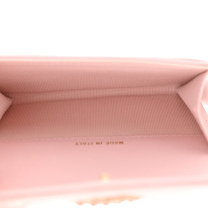 Chanel Caviar Quilted Crystal CC Flap Card Holder Pink 5 of 11