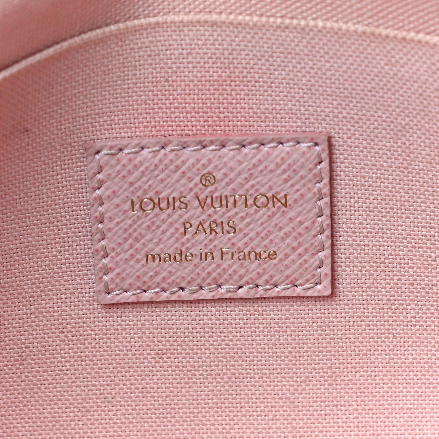 Damier Azur Pochette Felicie Chain Wallet Rose Ballerine