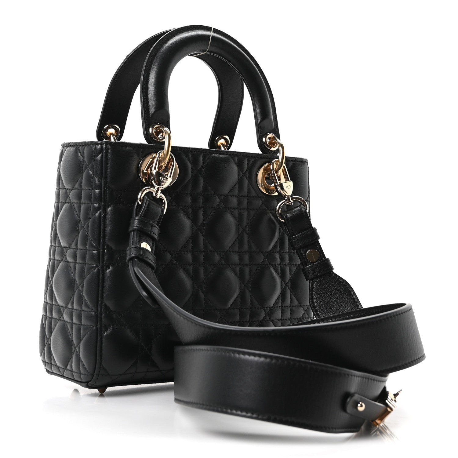 Christian Dior Lambskin Cannage Small My ABCDior Lady Dior Black 3 of 10