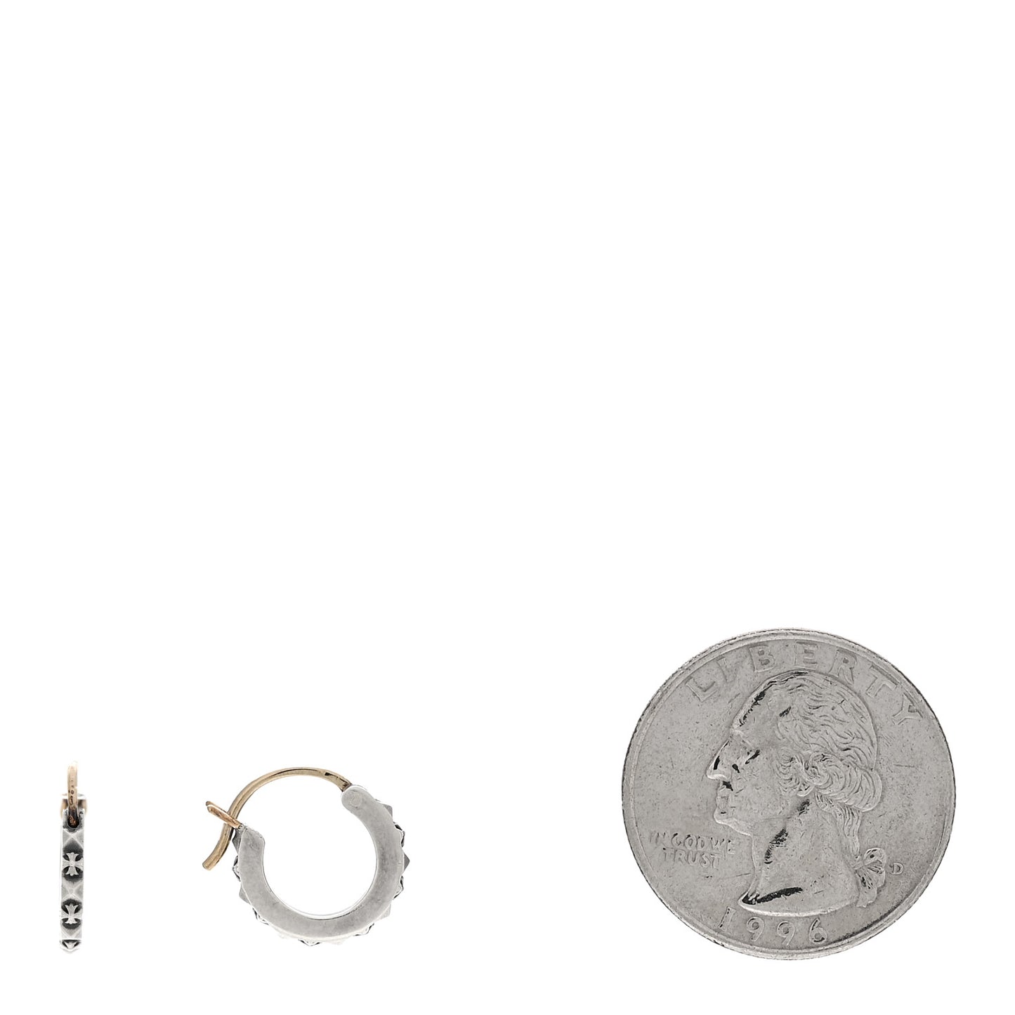 Sterling Silver Cross Small Hoop Earrings