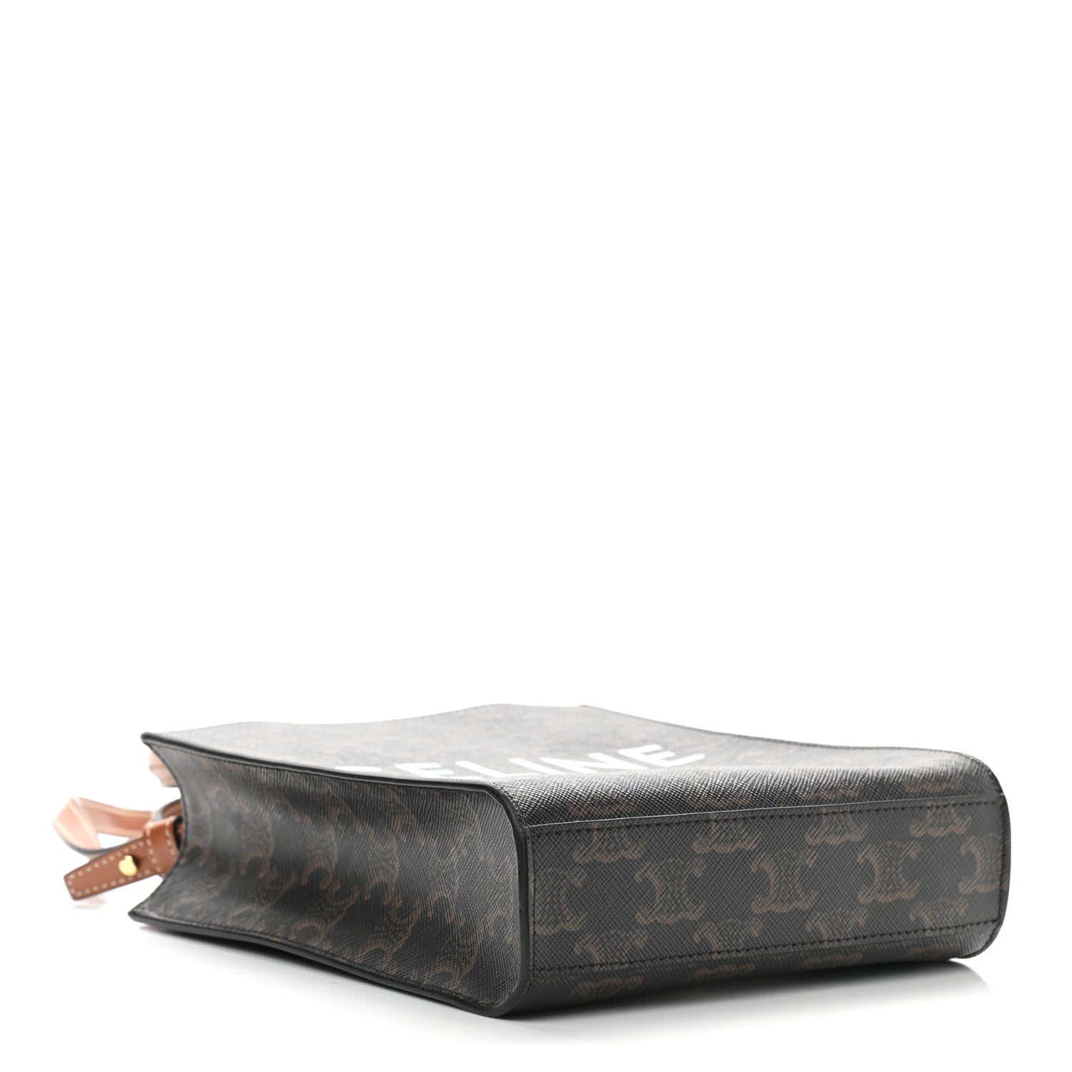 Celine Triomphe Canvas Calfskin Mini Vertical Cabas Tan 4 of 8