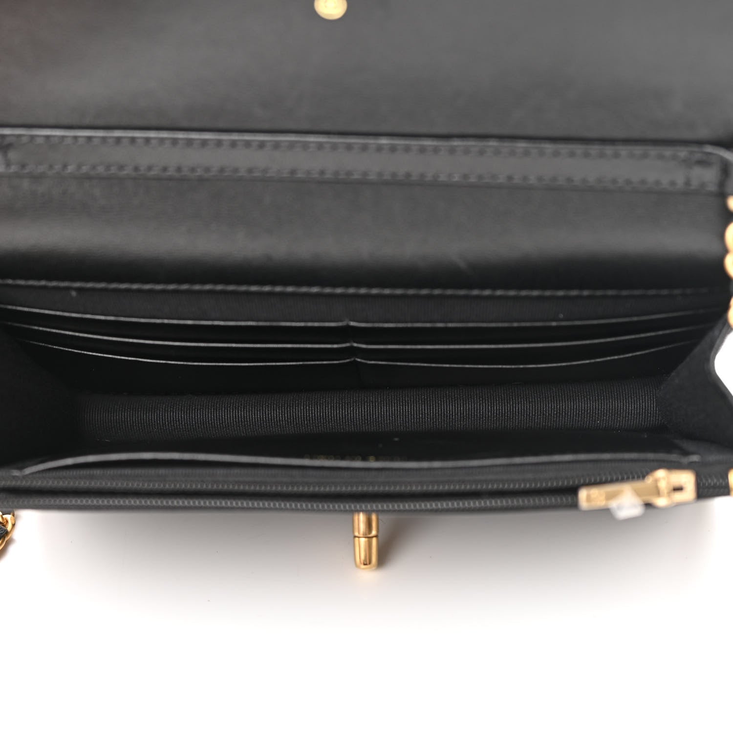Chanel Lambskin Quilted Logo WOC Wallet On Chain Black 5 of 15