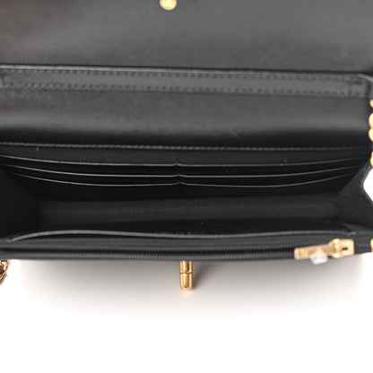 Chanel Lambskin Quilted Logo WOC Wallet On Chain Black 5 of 15