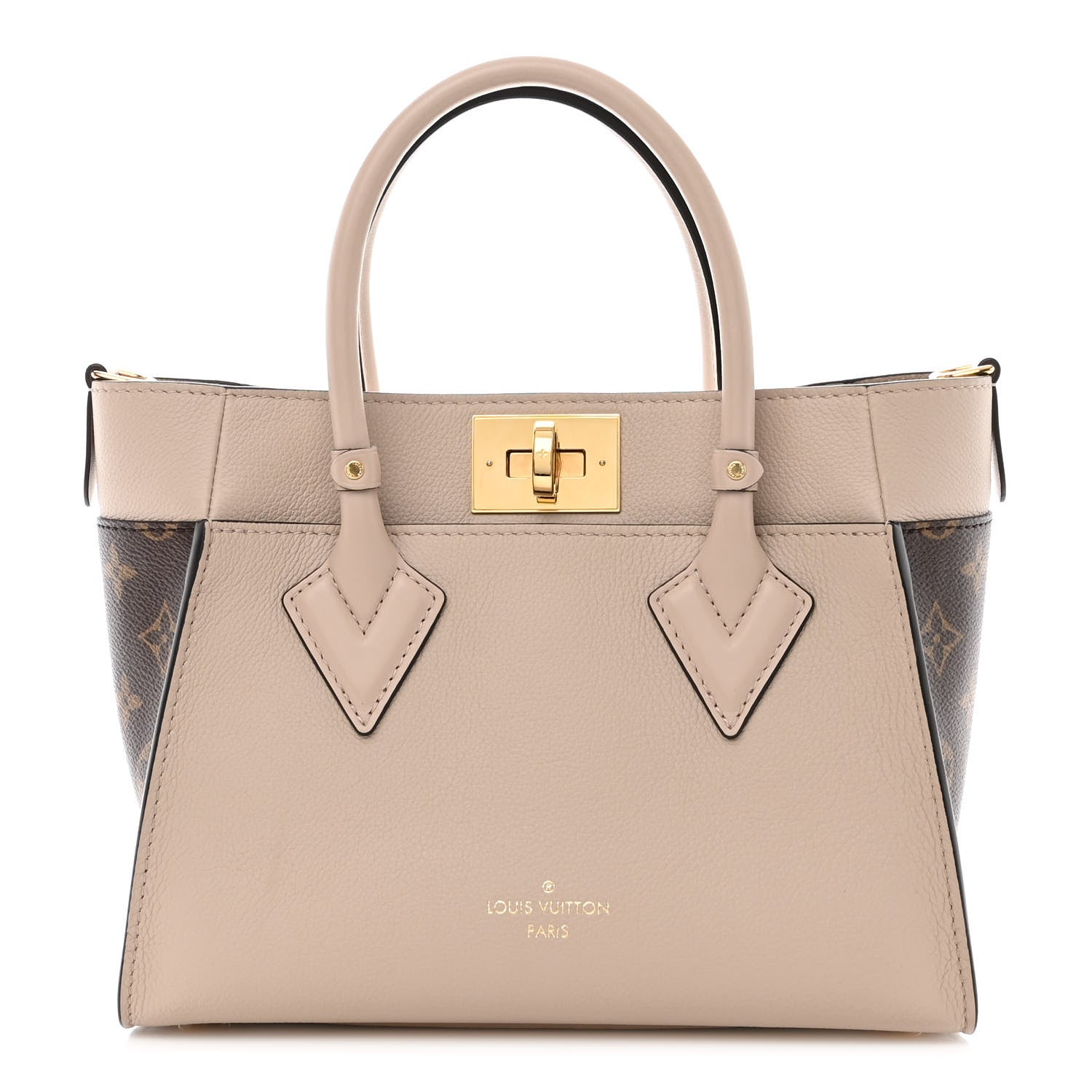 Louis Vuitton Calfskin Monogram On My Side PM Greige 1 of 9