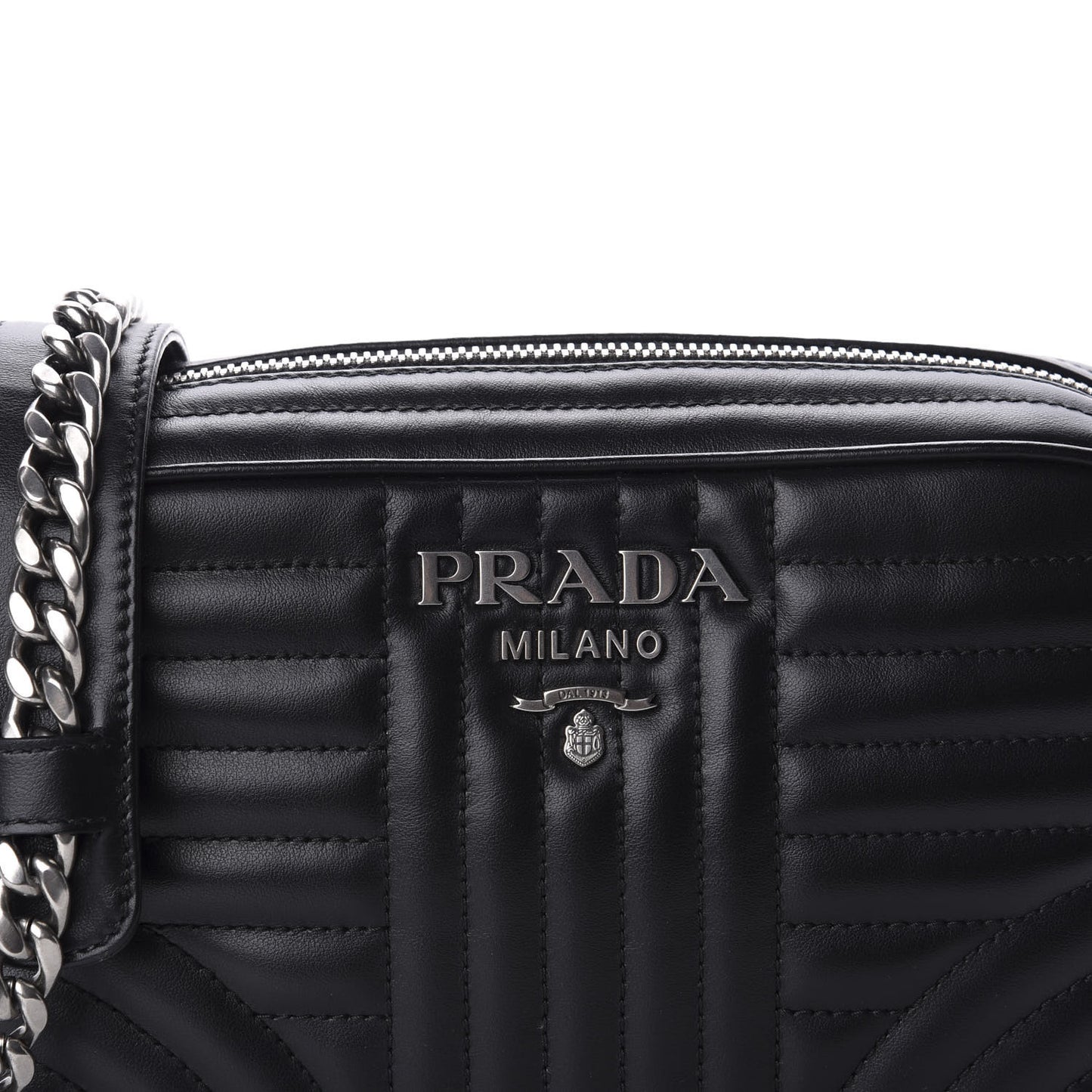 Soft Calfskin Diagramme Crossbody Bag Black