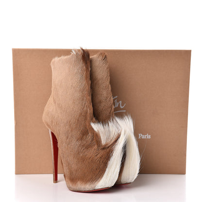 Christian Louboutin Goat Hair Puck 160 Ankle Boots 37.5 Beige 7 of 7