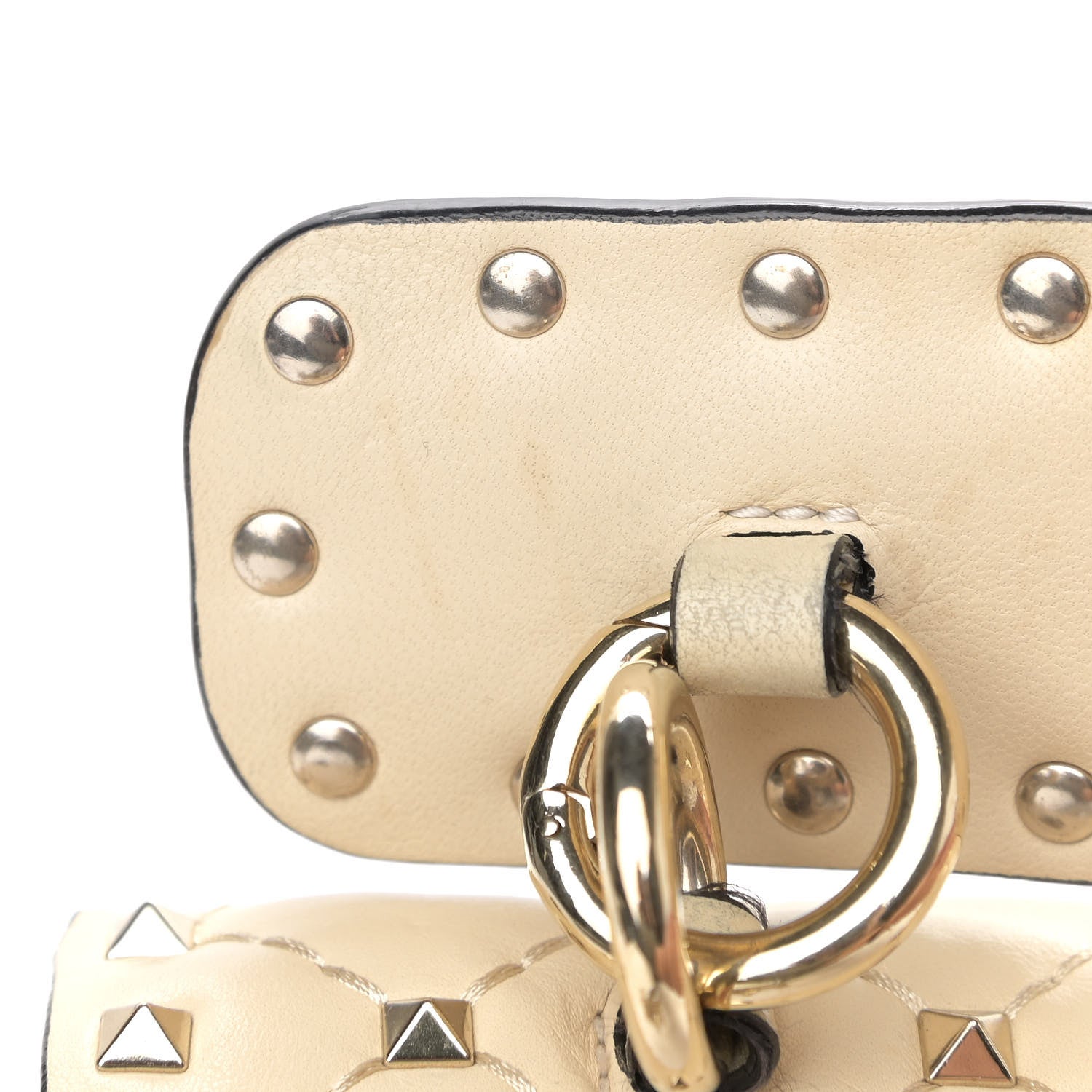 Valentino Garavani Nappa Small Rockstud Spike Shoulder Bag Light Ivory 11 of 16