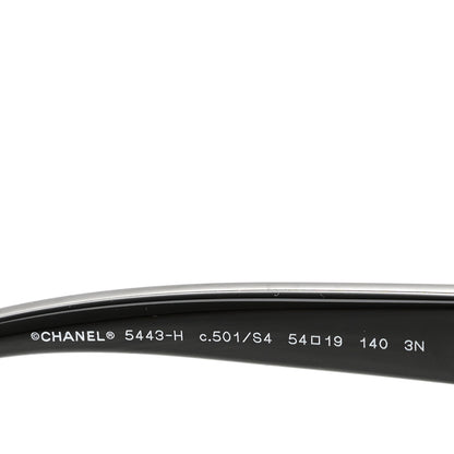 Chanel Acetate Glass Pearls Cat Eye Sunglasses 5443-H Black 5 of 9