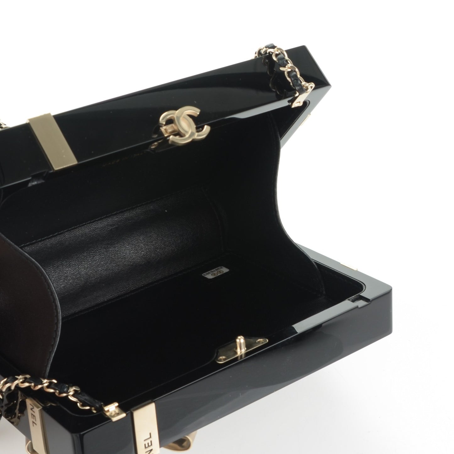 Plexiglass Gift Box Clutch Black
