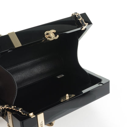 Chanel Plexiglass Gift Box Clutch Black 5 of 7