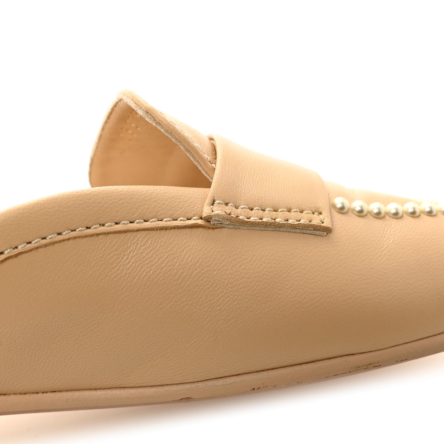 Lambskin Pearl CC Mules 38 Beige