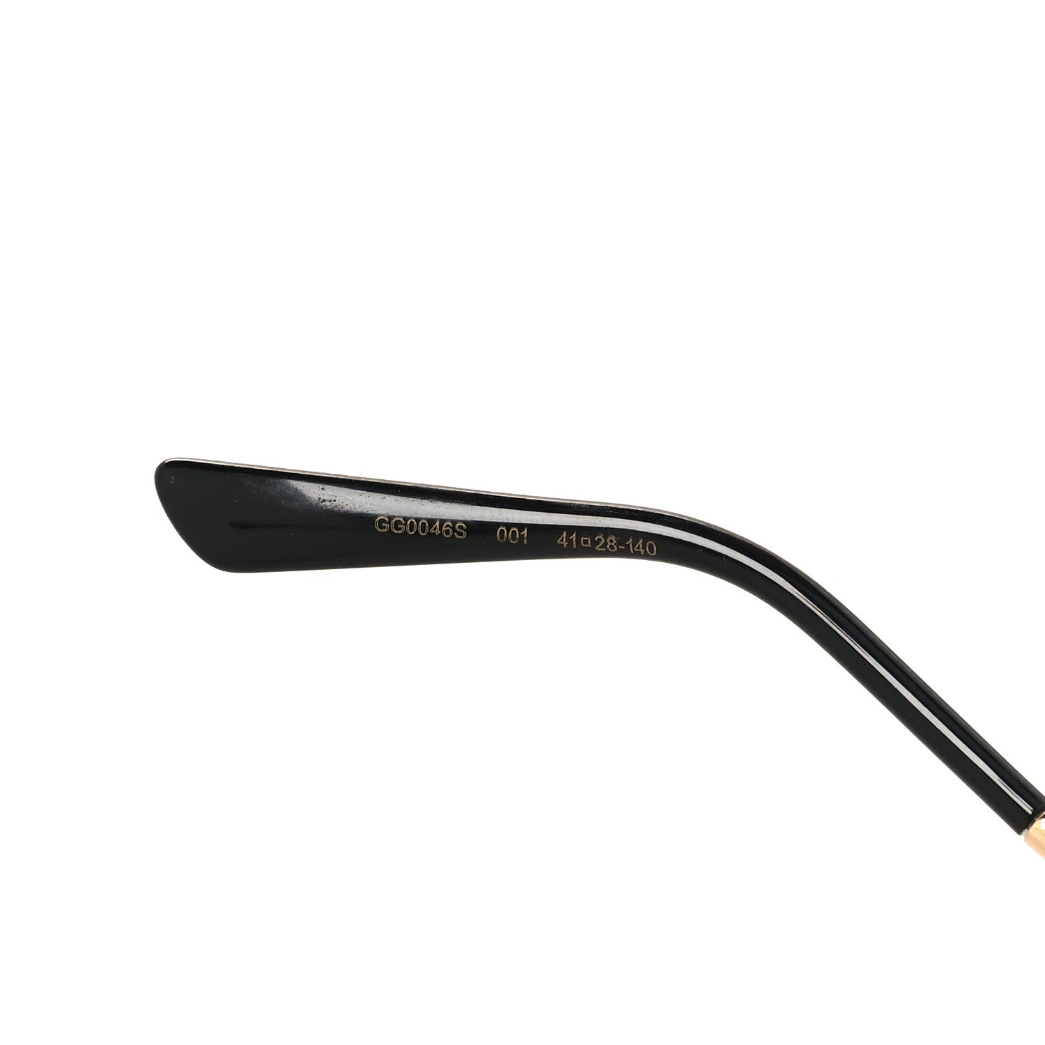 Gucci Metal Crystal Cat Eye Sunglasses GG0046S Gold Grey 6 of 7
